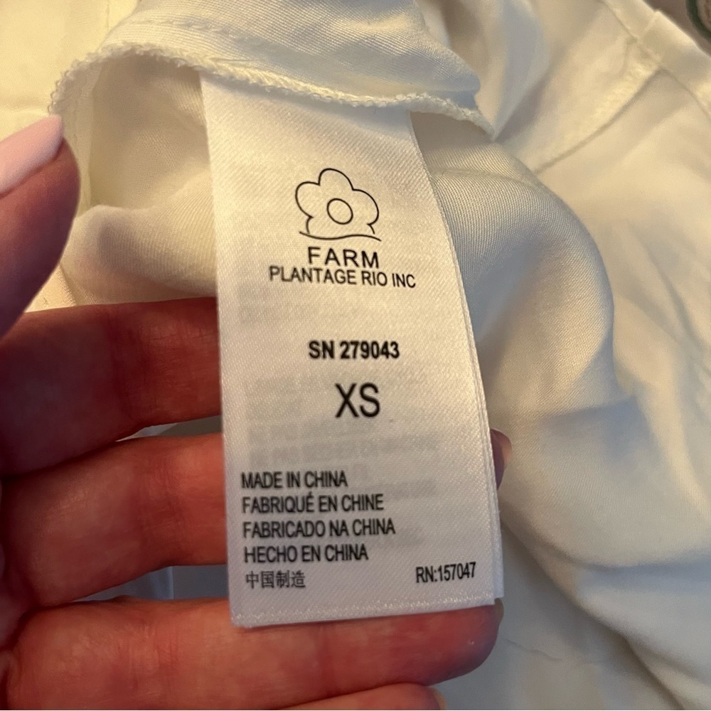 Farm Rio X Anthropologie Semi Sheer Puff Sleeve Mini Dress NWT Size XS Hearts - Picture 8 of 9